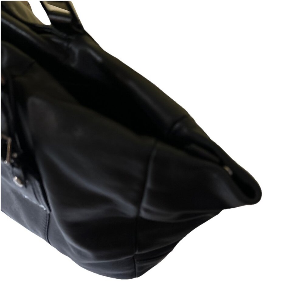 TUMI Sinclair Camilla Commuter Brief Black Leather Laptop Work Bag Tote Key Fob - Picture 14 of 16
